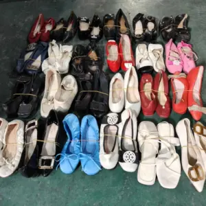 Lady casual flat leather shoes